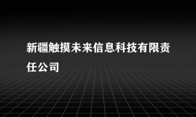 新疆触摸未来信息科技有限责任公司 专业代理国内各类广告服务